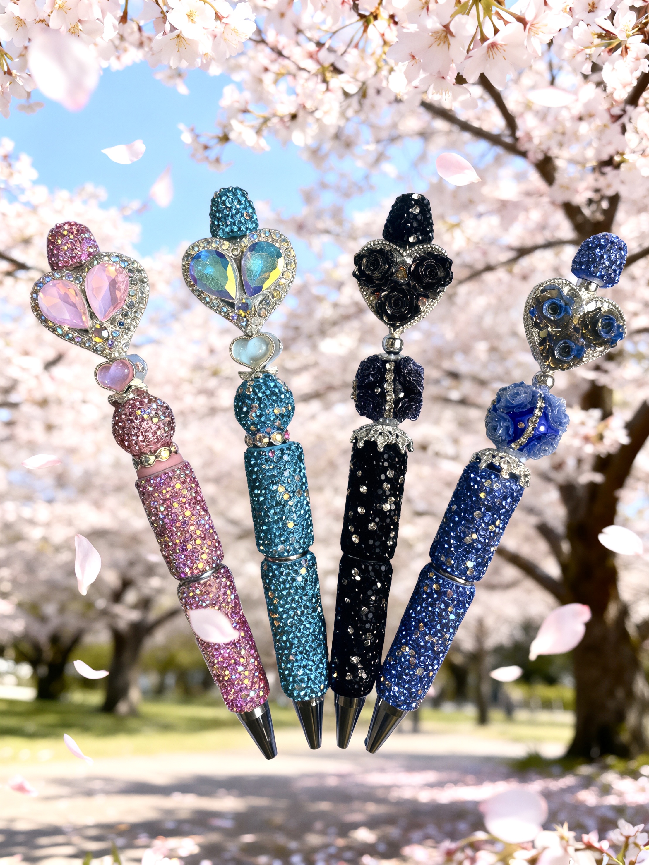 Full Bling Heart Pens